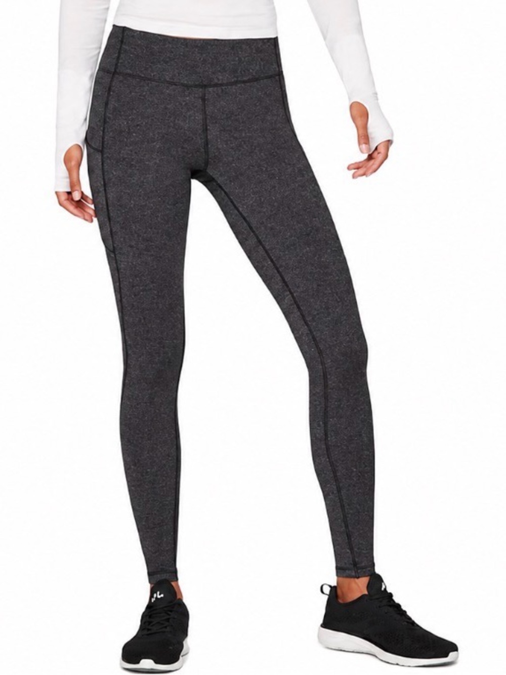 Lululemon Women's Speed Tight Performance Leggings - Heathered Black